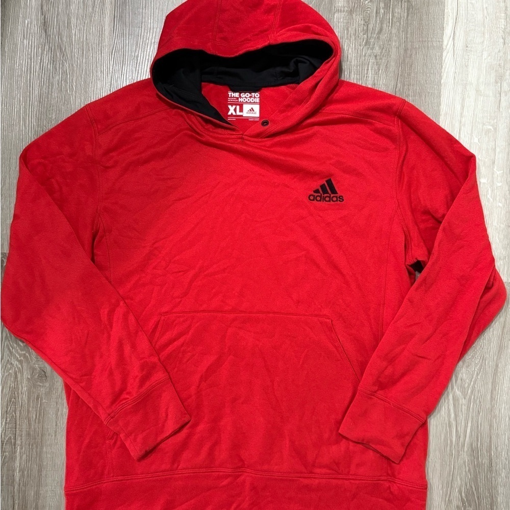 Adidas Men's Red Hoodie